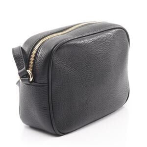 Gucci Shoulder Soho Leather Black GG Interlocking Disco Bag